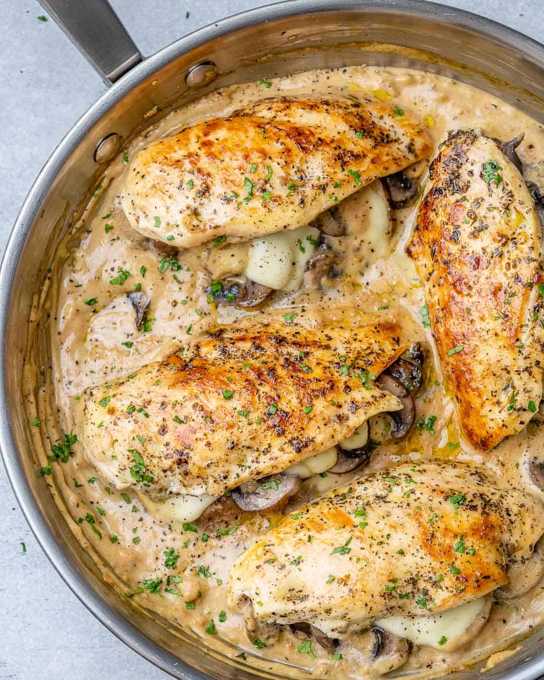 Mushroom stuffed chicken 9